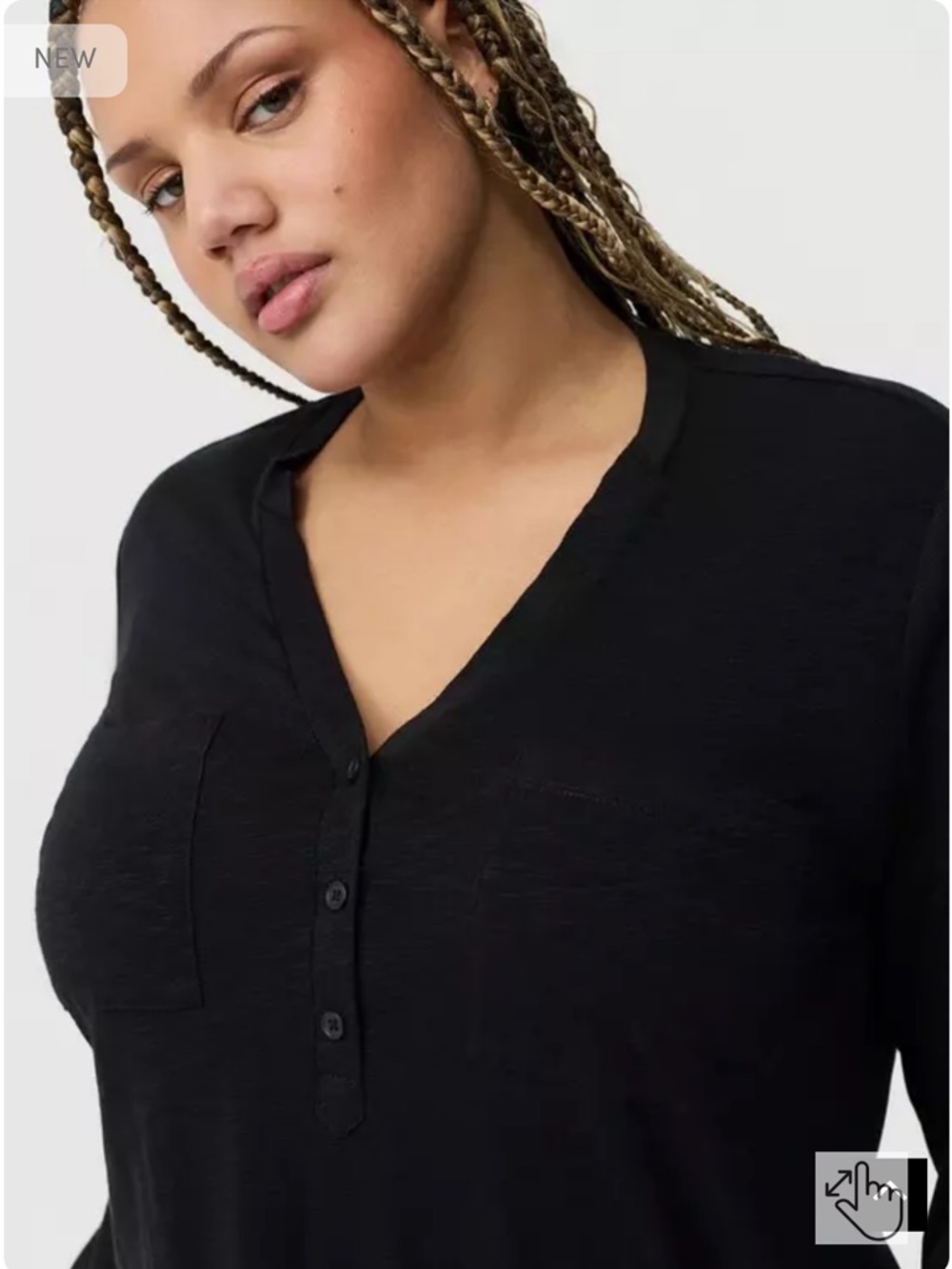 Torrid Vintage V-Neck Top - Picture 2 of 9